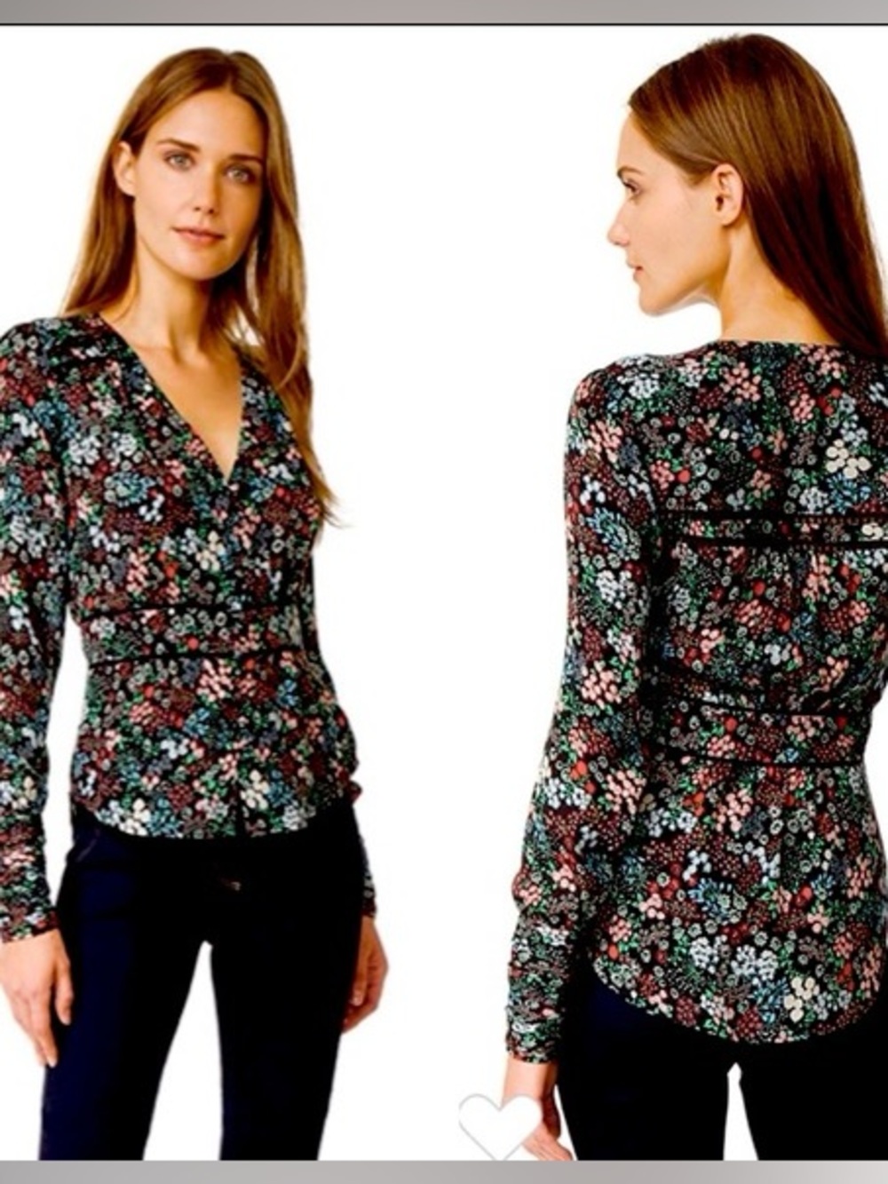 Veronica Beard Ripley Floral Blouse